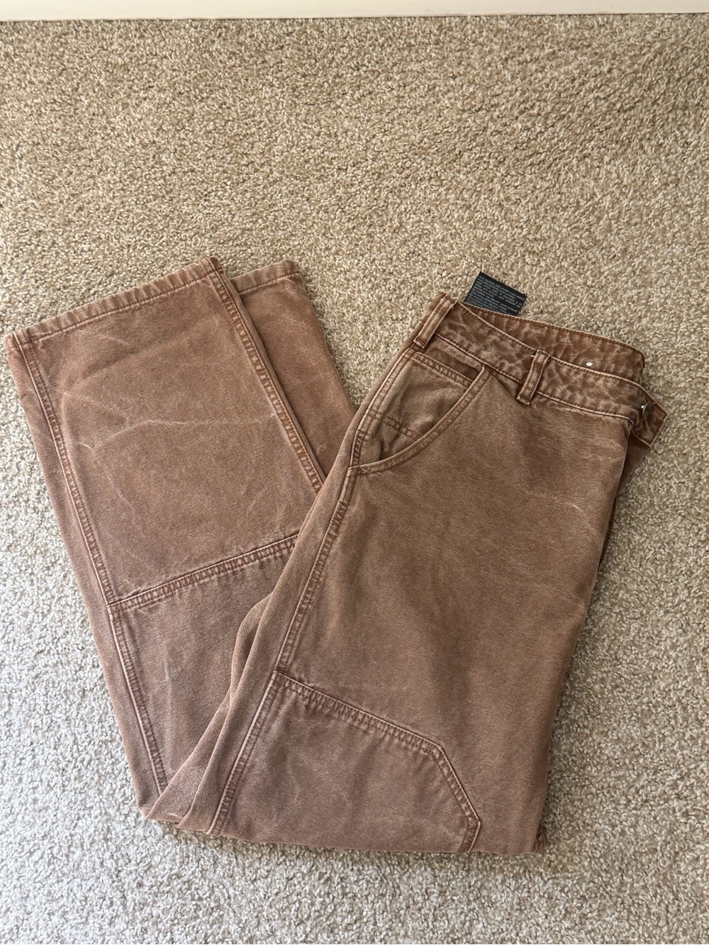 Zara Men's Light Brown Carpenter Chinos